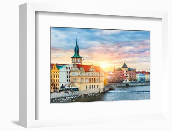 Prague Old Town & Vltava river-null-Framed Art Print