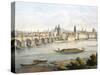 Prague on the Moldava River-null-Stretched Canvas