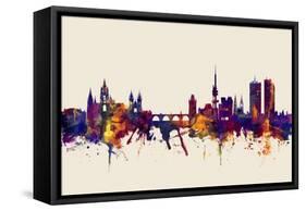 Prague Praha Czech Republic Skyline-Michael Tompsett-Framed Stretched Canvas