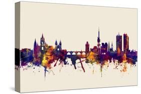 Prague Praha Czech Republic Skyline-Michael Tompsett-Stretched Canvas