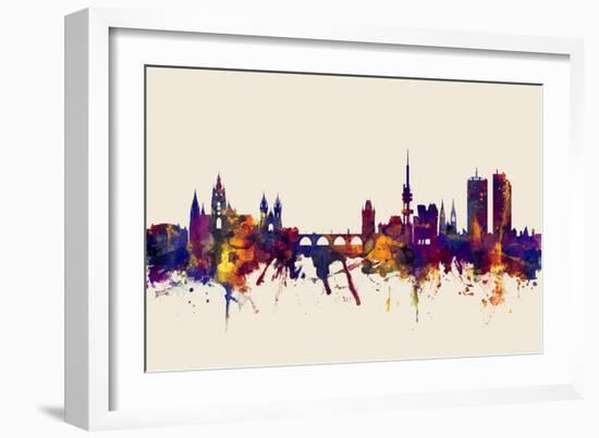 Prague Praha Czech Republic Skyline-Michael Tompsett-Framed Art Print