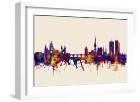 Prague Praha Czech Republic Skyline-Michael Tompsett-Framed Art Print