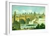 Prague's Old Town from Kampa Island, C.1830-Vincenc Morstadt-Framed Giclee Print