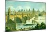 Prague's Old Town from Kampa Island, C.1830-Vincenc Morstadt-Mounted Giclee Print