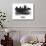 Prague Skyline Brush Stroke - Black II-NaxArt-Art Print displayed on a wall