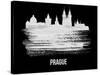 Prague Skyline Brush Stroke - White-NaxArt-Stretched Canvas