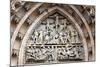 Prague, St. Vitus Cathedral, Central Portal, Western Facade, Tympanum Reliefs Above Bronze Door-Samuel Magal-Mounted Photographic Print