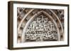 Prague, St. Vitus Cathedral, Central Portal, Western Facade, Tympanum Reliefs Above Bronze Door-Samuel Magal-Framed Photographic Print