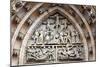 Prague, St. Vitus Cathedral, Central Portal, Western Facade, Tympanum Reliefs Above Bronze Door-Samuel Magal-Mounted Photographic Print