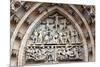 Prague, St. Vitus Cathedral, Central Portal, Western Facade, Tympanum Reliefs Above Bronze Door-Samuel Magal-Mounted Photographic Print