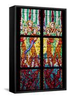 Prague, St. Vitus Cathedral, Chapel of St Agnes of Bohemia, Stained Glass Window-Samuel Magal-Framed Stretched Canvas