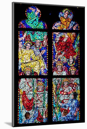 Prague, St. Vitus Cathedral, Chapel of St Agnes of Bohemia, Stained Glass Window-Samuel Magal-Mounted Photographic Print