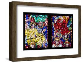 Prague, St. Vitus Cathedral, Chapel of St Agnes of Bohemia, Stained Glass Window-Samuel Magal-Framed Photographic Print