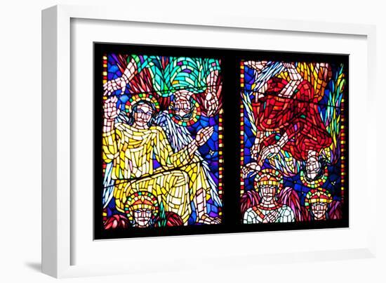 Prague, St. Vitus Cathedral, Chapel of St Agnes of Bohemia, Stained Glass Window-Samuel Magal-Framed Photographic Print