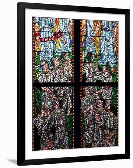 Prague, St. Vitus Cathedral, Chapel of St Agnes of Bohemia, Stained Glass Window-Samuel Magal-Framed Photographic Print