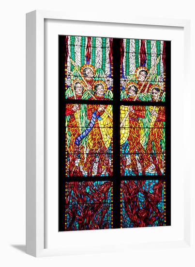 Prague, St. Vitus Cathedral, Chapel of St Agnes of Bohemia, Stained Glass Window-Samuel Magal-Framed Photographic Print