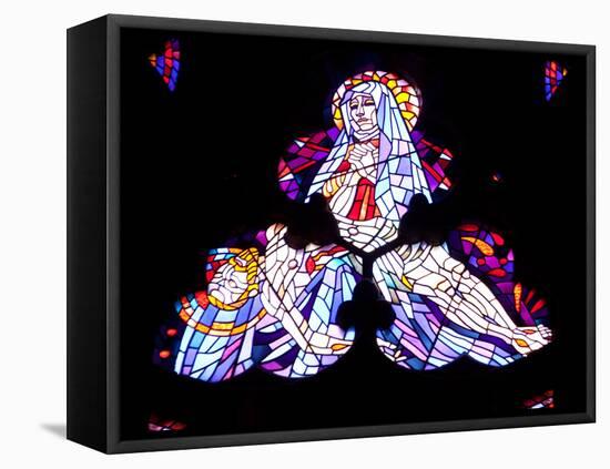 Prague, St. Vitus Cathedral, Chapel of the Holy Sepulcher, Stained Glass Window, Acts of Mercy-Samuel Magal-Framed Stretched Canvas