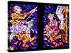 Prague, St. Vitus Cathedral, Chapel of the Holy Sepulcher, Stained Glass Window, Acts of Mercy-Samuel Magal-Stretched Canvas