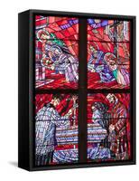 Prague, St. Vitus Cathedral, Chapel of the Holy Sepulcher, Stained Glass Window, Acts of Mercy-Samuel Magal-Framed Stretched Canvas