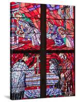 Prague, St. Vitus Cathedral, Chapel of the Holy Sepulcher, Stained Glass Window, Acts of Mercy-Samuel Magal-Stretched Canvas