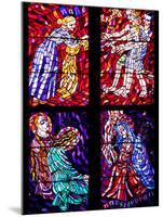 Prague, St. Vitus Cathedral, Chapel of the Holy Sepulcher, Stained Glass Window, Acts of Mercy-Samuel Magal-Mounted Photographic Print