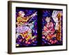 Prague, St. Vitus Cathedral, Chapel of the Holy Sepulcher, Stained Glass Window, Acts of Mercy-Samuel Magal-Framed Photographic Print