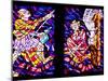 Prague, St. Vitus Cathedral, Chapel of the Holy Sepulcher, Stained Glass Window, Acts of Mercy-Samuel Magal-Mounted Photographic Print