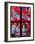 Prague, St. Vitus Cathedral, Chapel of the Holy Sepulcher, Stained Glass Window, Acts of Mercy-Samuel Magal-Framed Photographic Print