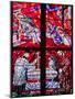 Prague, St. Vitus Cathedral, Chapel of the Holy Sepulcher, Stained Glass Window, Acts of Mercy-Samuel Magal-Mounted Photographic Print