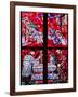 Prague, St. Vitus Cathedral, Chapel of the Holy Sepulcher, Stained Glass Window, Acts of Mercy-Samuel Magal-Framed Photographic Print