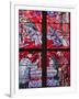 Prague, St. Vitus Cathedral, Chapel of the Holy Sepulcher, Stained Glass Window, Acts of Mercy-Samuel Magal-Framed Photographic Print