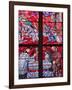 Prague, St. Vitus Cathedral, Chapel of the Holy Sepulcher, Stained Glass Window, Acts of Mercy-Samuel Magal-Framed Photographic Print