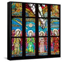 Prague, St. Vitus Cathedral, Chevet Windows, Central Window, The Holy Trinity-Samuel Magal-Framed Stretched Canvas