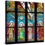 Prague, St. Vitus Cathedral, Chevet Windows, Central Window, The Holy Trinity-Samuel Magal-Stretched Canvas