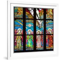 Prague, St. Vitus Cathedral, Chevet Windows, Central Window, The Holy Trinity-Samuel Magal-Framed Photographic Print