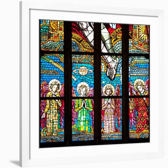 Prague, St. Vitus Cathedral, Chevet Windows, Central Window, The Holy Trinity-Samuel Magal-Framed Photographic Print