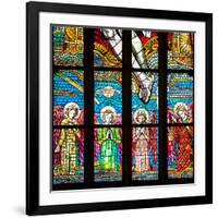 Prague, St. Vitus Cathedral, Chevet Windows, Central Window, The Holy Trinity-Samuel Magal-Framed Photographic Print