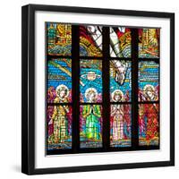 Prague, St. Vitus Cathedral, Chevet Windows, Central Window, The Holy Trinity-Samuel Magal-Framed Photographic Print