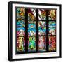 Prague, St. Vitus Cathedral, Chevet Windows, Central Window, The Holy Trinity-Samuel Magal-Framed Photographic Print