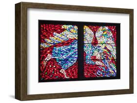 Prague, St. Vitus Cathedral, Schwarzenberg Chapel, Stained Glass Window, Abraham Banishing Hagar-Samuel Magal-Framed Photographic Print