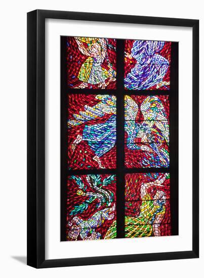 Prague, St. Vitus Cathedral, Schwarzenberg Chapel, Stained Glass Window, Abraham Banishing Hagar-Samuel Magal-Framed Photographic Print