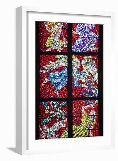 Prague, St. Vitus Cathedral, Schwarzenberg Chapel, Stained Glass Window, Abraham Banishing Hagar-Samuel Magal-Framed Photographic Print