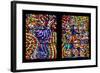 Prague, St. Vitus Cathedral, Schwarzenberg Chapel, Stained Glass Window-Samuel Magal-Framed Photographic Print