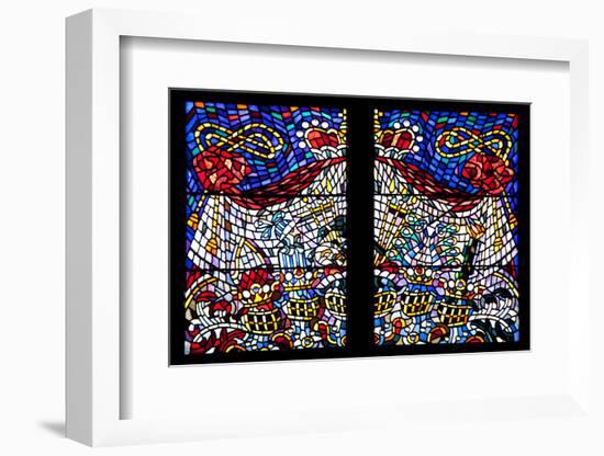 Prague, St. Vitus Cathedral, Schwarzenberg Chapel, Stained Glass Window-Samuel Magal-Framed Photographic Print