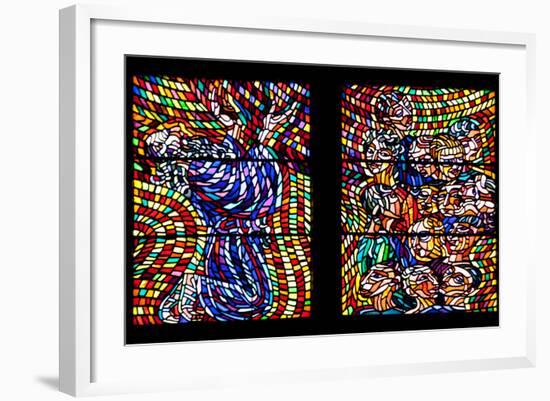 Prague, St. Vitus Cathedral, Schwarzenberg Chapel, Stained Glass Window-Samuel Magal-Framed Photographic Print