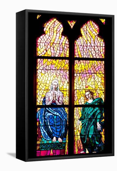 Prague, St. Vitus Cathedral, Southern Aisle, Chapel of St Ludmila, Stained Glass Window-Samuel Magal-Framed Stretched Canvas