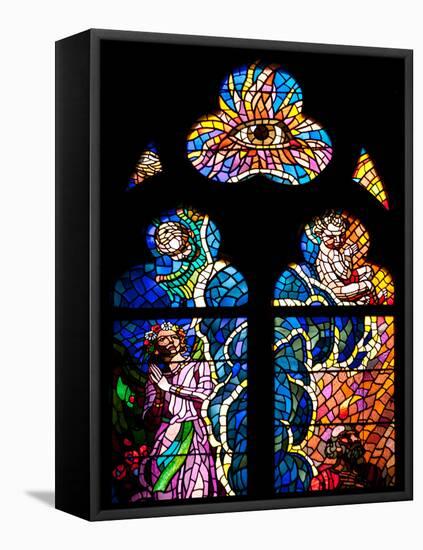 Prague, St. Vitus Cathedral, Southern Aisle, Chapel of St Ludmila, Stained Glass Window-Samuel Magal-Framed Stretched Canvas