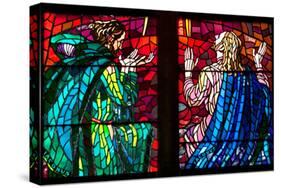 Prague, St. Vitus Cathedral, Southern Aisle, Chapel of St Ludmila, Stained Glass Window-Samuel Magal-Stretched Canvas