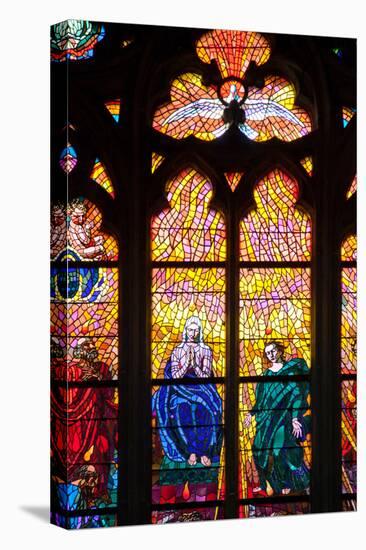 Prague, St. Vitus Cathedral, Southern Aisle, Chapel of St Ludmila, Stained Glass Window-Samuel Magal-Stretched Canvas