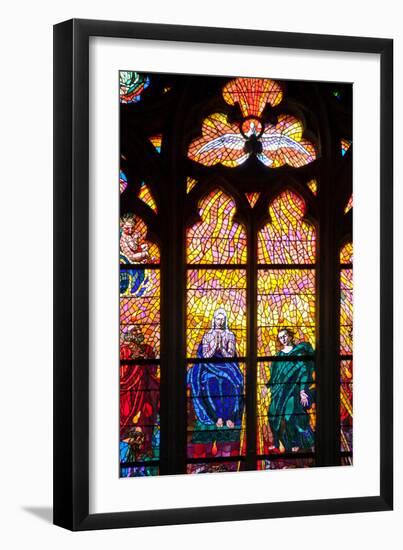 Prague, St. Vitus Cathedral, Southern Aisle, Chapel of St Ludmila, Stained Glass Window-Samuel Magal-Framed Premium Photographic Print